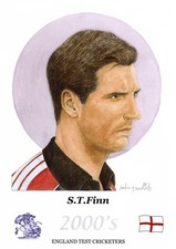 Steven Finn - England & Middlesex cricketer - Limited Edition cricket print