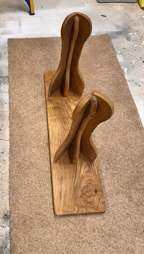 Oak double saddle rack - rack, solid