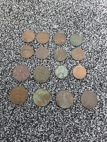 Old half pennies and - old,