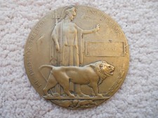 WW1 PLAQUE DEAD MANS PENNY JOHN HOLT