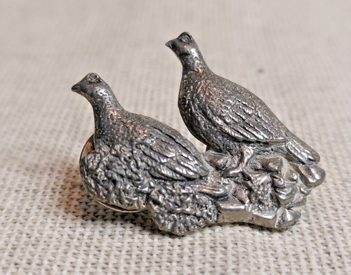 Vintage pewter brace grouse - brace, of