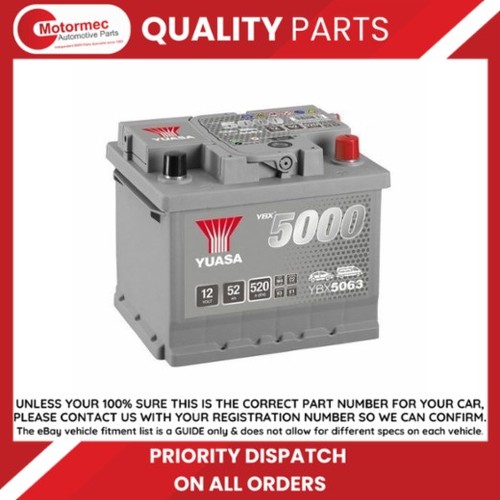 Yuasa ybx5063 12v 52ah - yuasa,