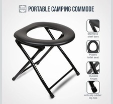 Kunida Portable Camping Toilet Chair-Commode Lightweight Foldable Outdoor Potty