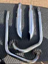 Unit Triumph 660/750 ? Big Bore Exhaust Pipes. And Slash Cut Mufflers ￼