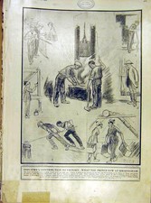 Original Old Vintage Print Industry Victory Prince Wales Birmingham Sketch 1918