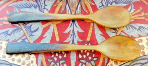 Vintage pair handmade - pair, horn