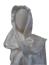 Thai Silk SW Scarf White With