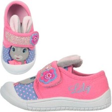 GIRLS PETER RABBIT LILY BOBTAIL 3D PINK GLITTER SUMMER PUMPS SHOES UK SIZE 4-8