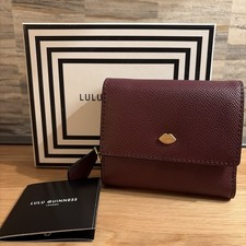 LULU GUINNESS LIP PIN JODIE WALLET in PLUM Brand New with Tags & Boxed 
