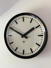 Pragotron Vintage Industrial Wall Clock 1970s XL Bakelite Converted to Quartz V2