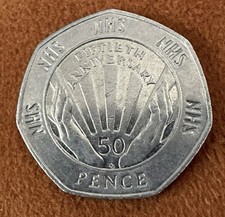 Rare 1998 NHS ANNIVERSARY 50p