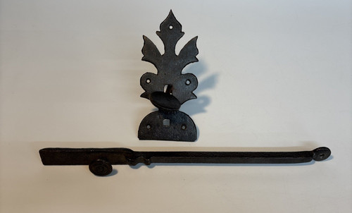Antique hand forged iron gate - antique,