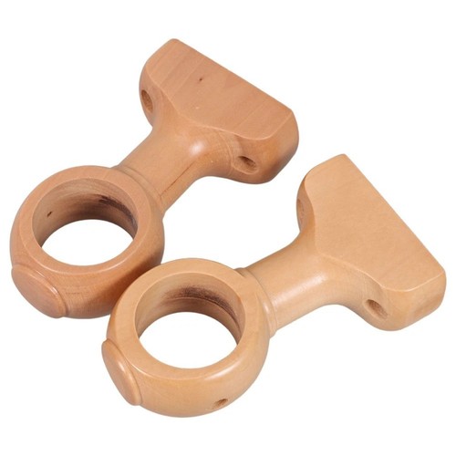 2pcs wooden curtain rod - wooden,