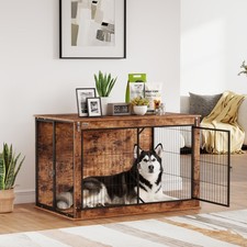 PawHut Dog Crate Furniture with Openable Top, Two Doors, for XL Dogs