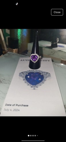 Amethyst heart natural - amethyst,