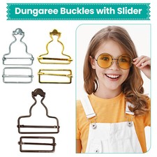 30 35 40mm Dungaree Buckle Clips with Rectangle Slider Buckle for Straps Bags