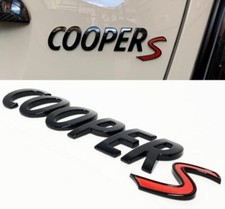 Black Cooper S Rear Badge