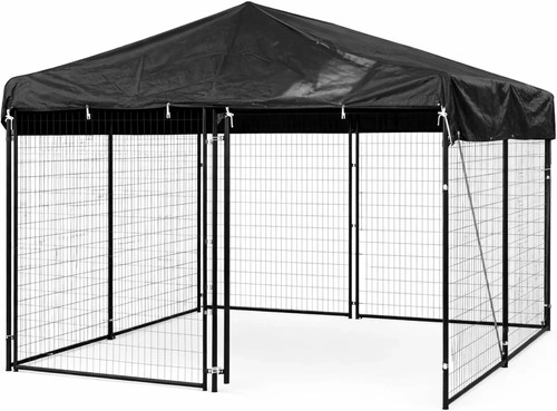 Outdoor dog kennel - kennel, cover