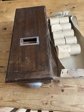 Vintage Wooden Cash Register Till Drawer with Working Bell , 10 Receipt Rolls