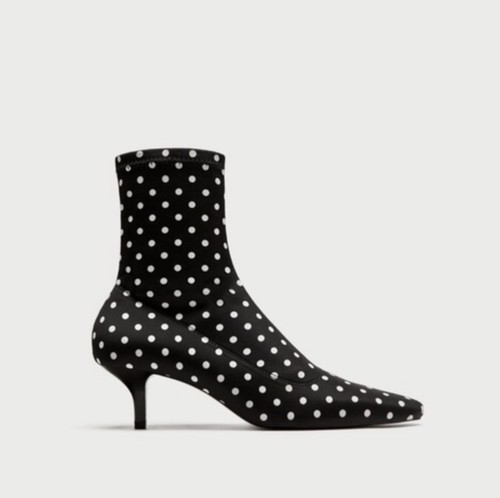 Zara black polka dot - dot, sock