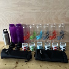 8 X Sigg Total Clear 750ml Water Bottle Wimbledon Insulated Cover Gym hiking MTB