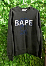black A Bathing Ape (BAPE) College logo crewneck sweatshirt. XL