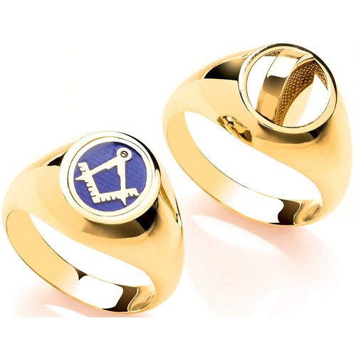 Yellow gold masonic swivel - gold,