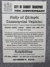 1977 City of Cardiff Transport Rally of Historic Commercial Vehicles poster