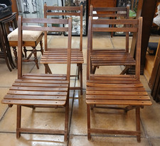 4 Antique Beechwood Slated
