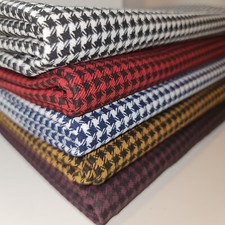 Hound tooth Dogtooth Cotton Drill Fabric Craft Dress Quilting Material 58" Meter