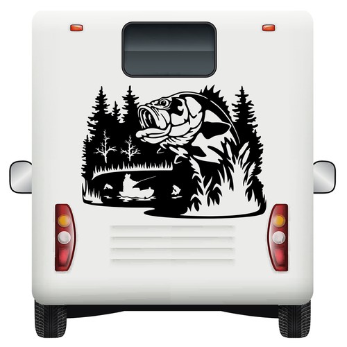 Car stickers wildlife fishing - stickers,