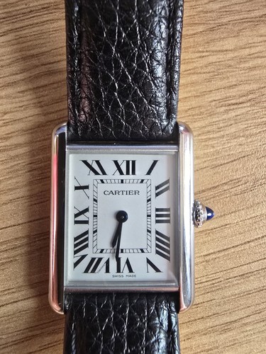 Cartier tank silver men - cartier,