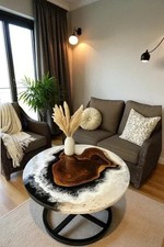 18" Round Resin Art Coffee