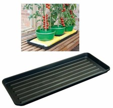 GROW BAG TRAYS TOUGH RIDGID DRIP 1M GRAVEL GARDEN WATERING TRAY POTS PLANTERS 
