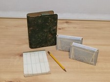 Vintage John Waddington Playing Cards in Original Leather Case With Pencil & Pad