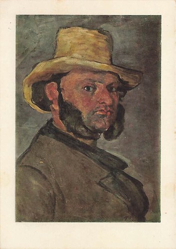 Old postcard man - old, with