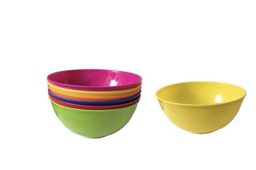 6pcs coloured plastic cereal - 6pcs,
