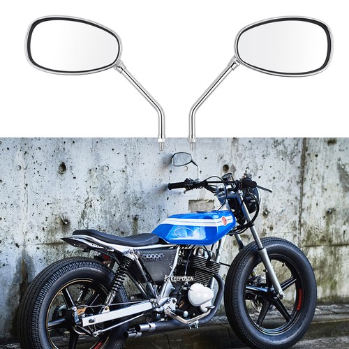 Pair chrome side - mirrors, oval