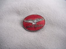vintage MOTO GUZZI motorcycle biker motorbike red enamel badge