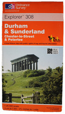 Ordnance Survey Explorer 308 Durham & Sunderland Chester-le-Street & Peterlee