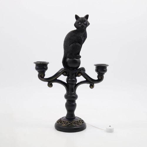 Black cat candelabra candle - cat,