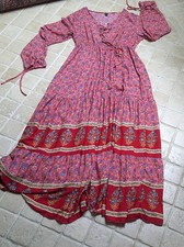 SHEIN TIERED LONG DRESS. LACED FRONT,LONG SLEEVES WITHTIES. EMPIRE LINE. XL