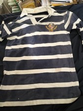 OLD VINTAGE FEATHERSTONE ROVERS RUGBY LEAGUE LONG SLEEVE SHIRT MEDALLION SIZE 40