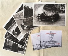 Tazio Nuvolari - Two Museum Tickets & Six Black & White Postcards - Motor Racing