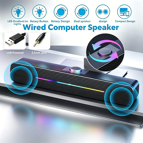 Usb wired led stereo - usb,