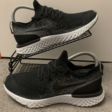 Nike Epic React Flyknit 2 Womens Trainers Size UK 7 Running Shoes Sneakers Black