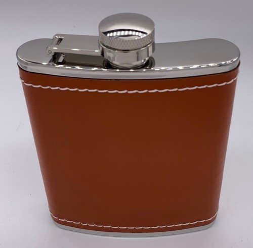 Leather bound hip flask - hip,