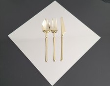 60 Set Plastic Gold Cutlery