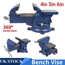4" 5" 6" Heavy Duty Work Bench Vice Engineer Jaw Swivel Base Workshop Vise Clamp