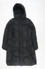 Timberland Women's Black Puffer Jacket L, Hooded Winter Coat